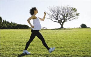 pregnant women exercise with walk